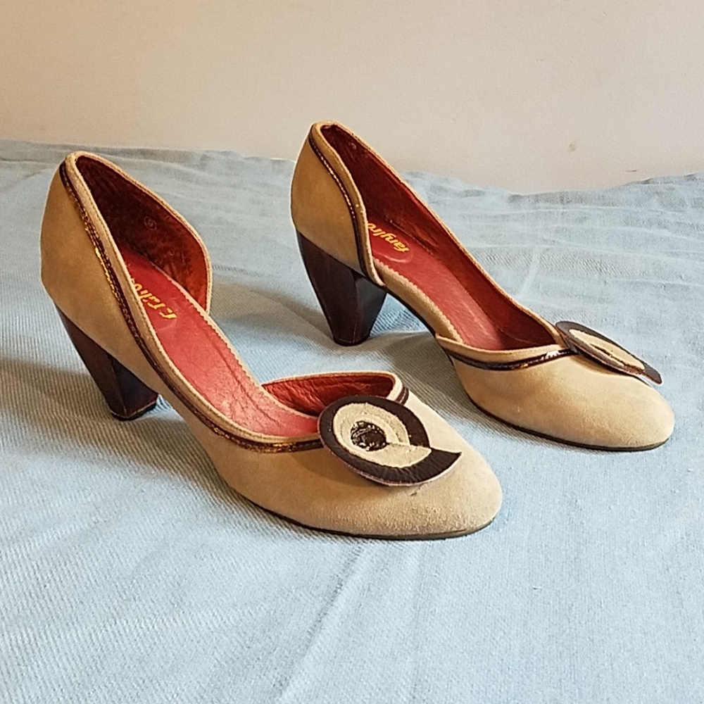Faryl robin gray suede heels